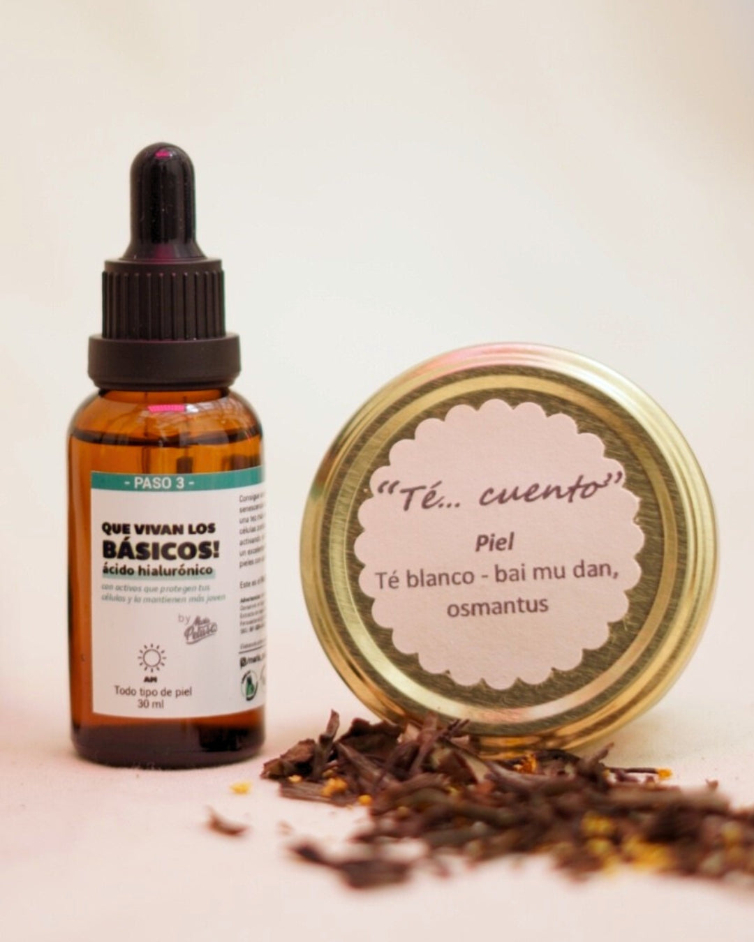 Té Blanco Bai Mu Dan y Osmantus + Sérum Ácido Hialurónico