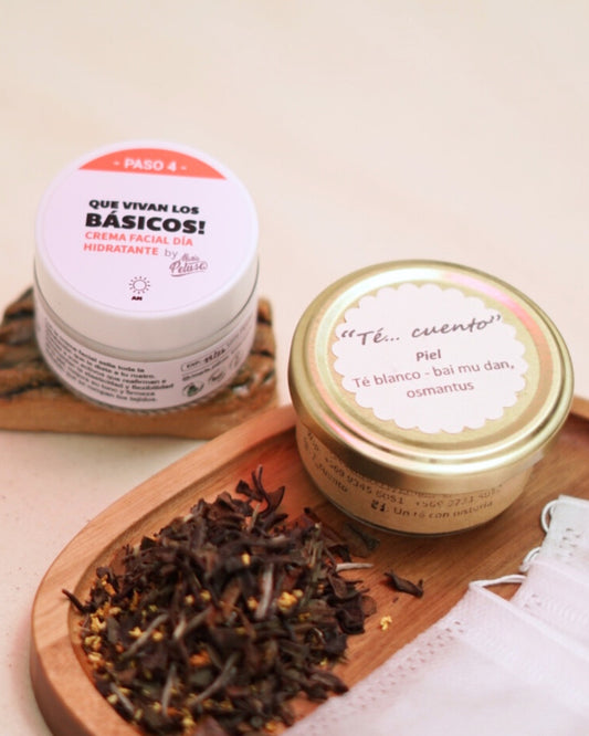 Té Blanco Bai Mu Dan y Osmantus + Crema facial Hidratante
