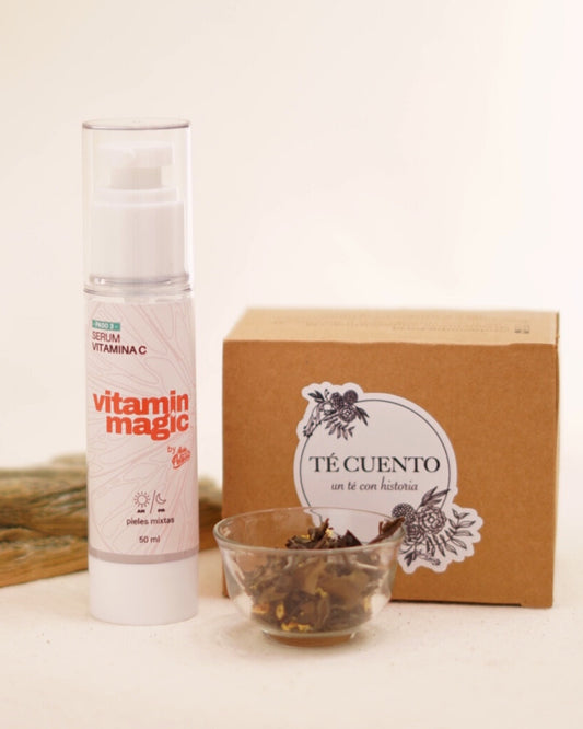 Té Blanco Bai Mu Dan y Osmantus + Vitamin Magic: